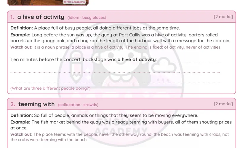 A phrase card